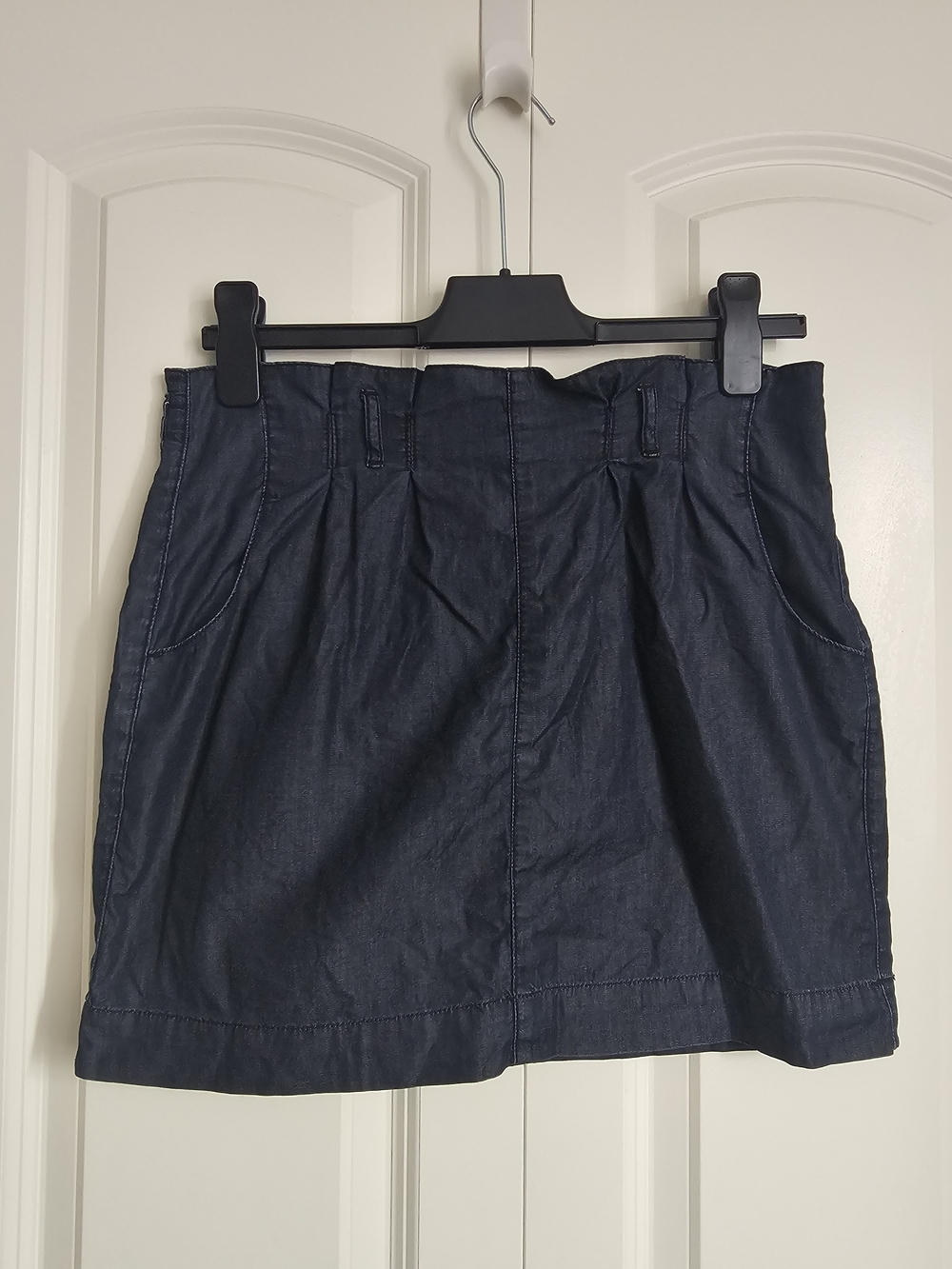 Women’s Denim Mini Skirt Dark Blue Cotton  Sz 4